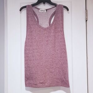 Topman Heathered Sweatshirt Racerback Tank